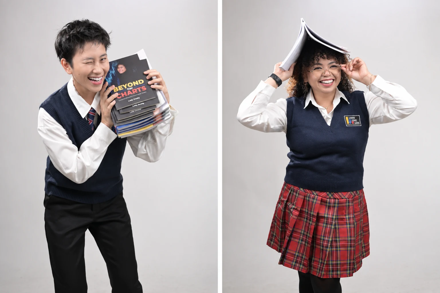 LTA learners posing with academy learning materials