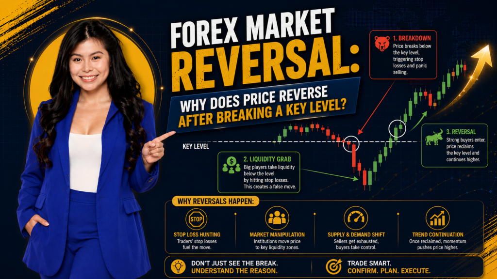 Forex Market Reversal After Breaking a Key Level